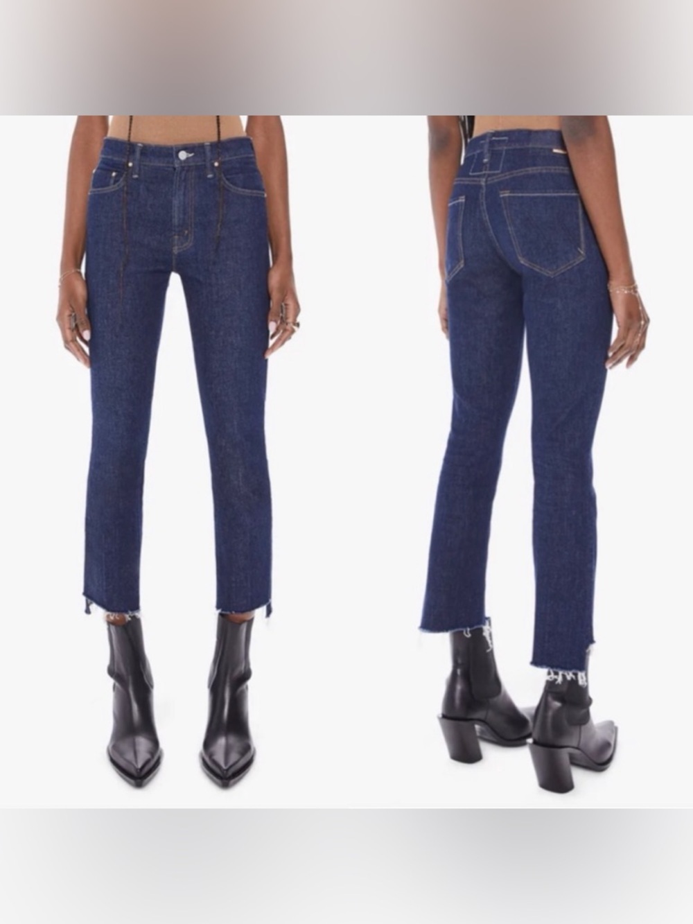 MOTHER- The Insider Crop Step Fray in Clean Up Your Act Size 25 Ankle Jeans